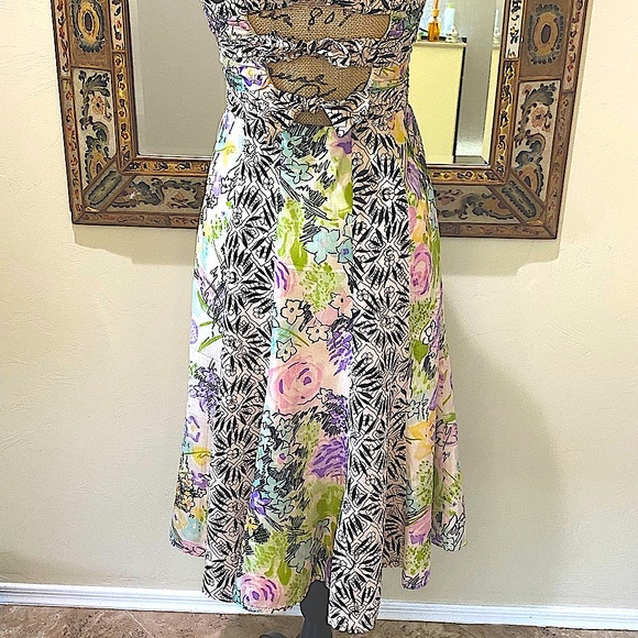 Nanette Lepore Silk Floral Strapless Dress - Picture 11 of 12